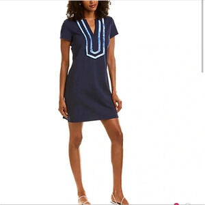 SAIL TO SABLE NWT NAVY TUNIC SHIFT DRESS FORNAL CASUAL SUMMER DRESSY SIZE XS